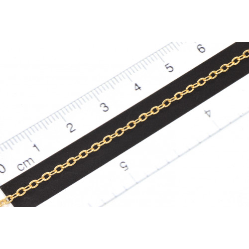 SOLDERED 2MM CABLE CHAIN GOLD PLATED 